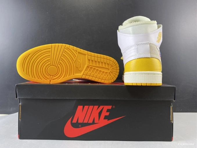 Powder Air 1 White Jordan Yellow-Cone x AQ0818-149 Dark Off-White NRG 0306